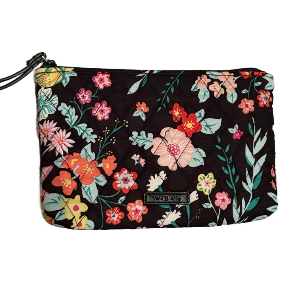 Vera Bradley Black Floral Wristlet